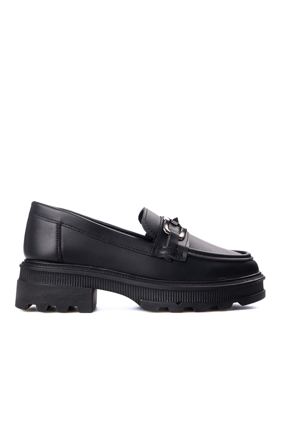 Nene 2468 Siyah Kadın Loafer Ayakkabı