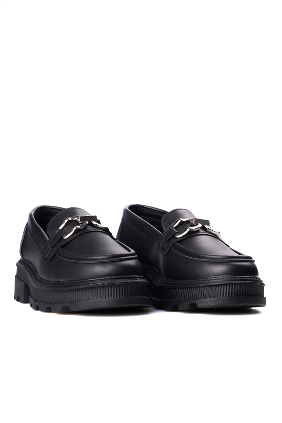 Nene 2468 Siyah Kadın Loafer Ayakkabı
