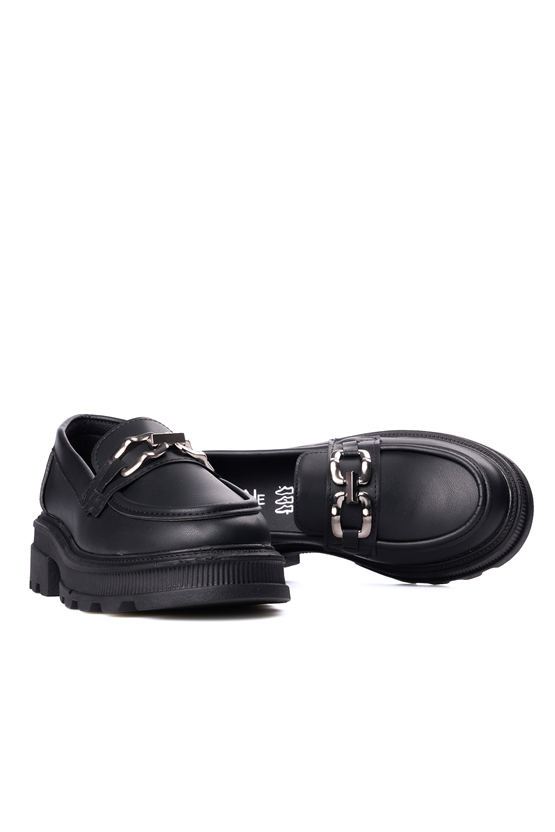 Nene 2468 Siyah Kadın Loafer Ayakkabı