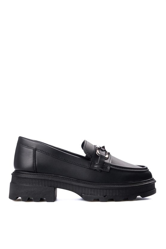 Nene 2468 Siyah Kadın Loafer Ayakkabı