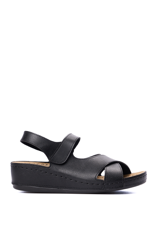 Neon 1810 Siyah Kadın Sandalet