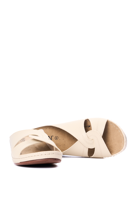 Neon 1816 Bej Kadın Terlik