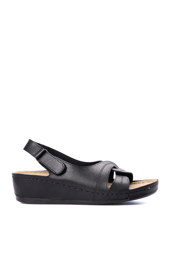 Neon 1817 Siyah Kadın Sandalet