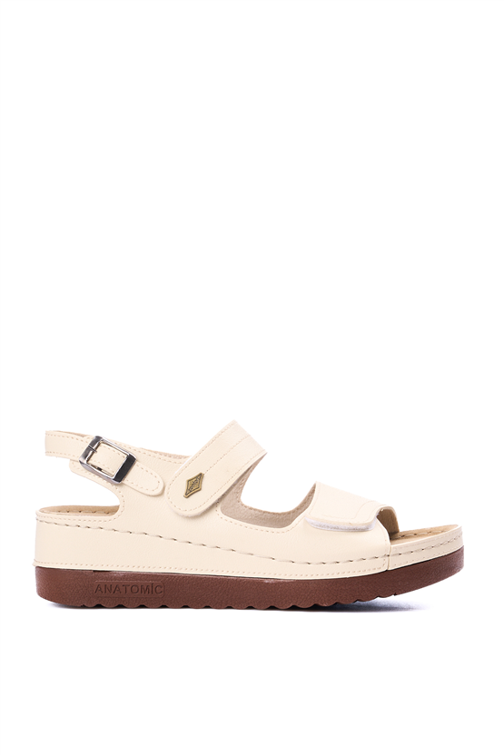 Neon 3014 Bej Kadın Sandalet