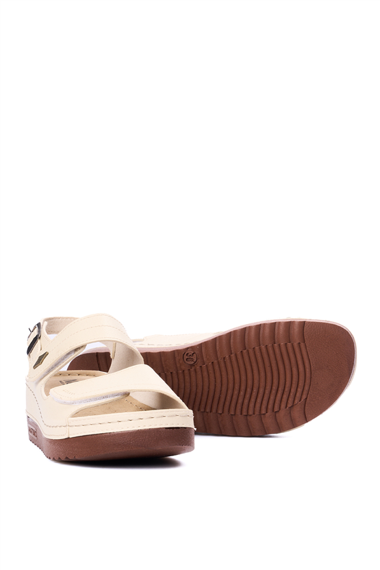 Neon 3014 Bej Kadın Sandalet