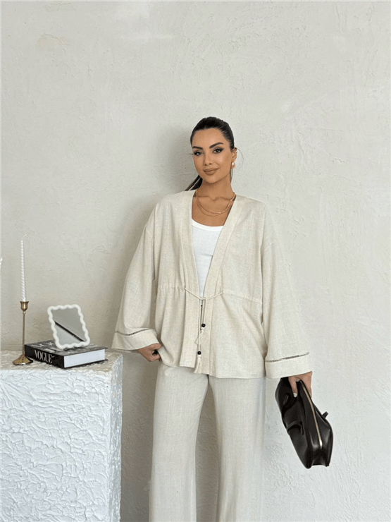 Nesil Y26 Eu2122 Bej Kadın Pantalonlu İkili Takım S-Xl