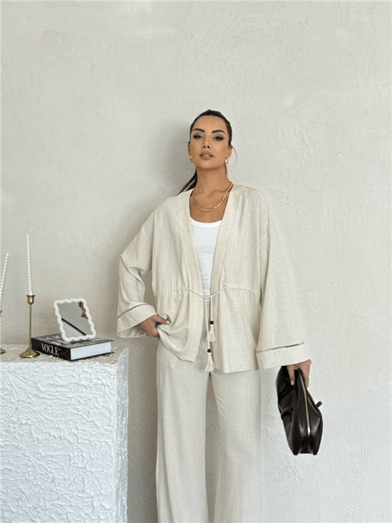 Nesil Y26 Eu2122 Bej Kadın Pantalonlu İkili Takım S-Xl