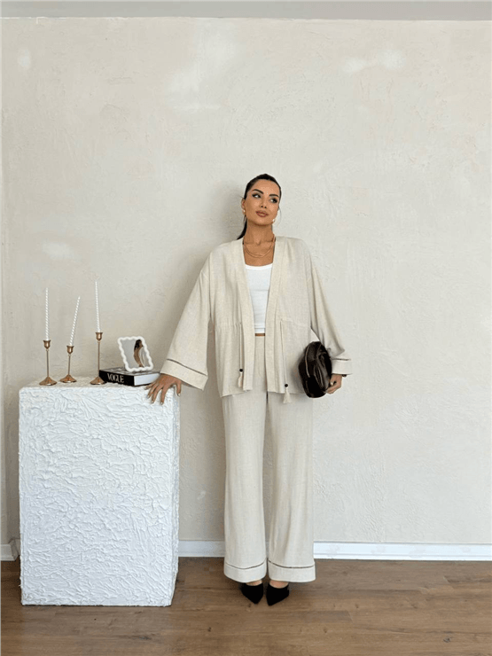 Nesil Y26 Eu2122 Bej Kadın Pantalonlu İkili Takım S-Xl
