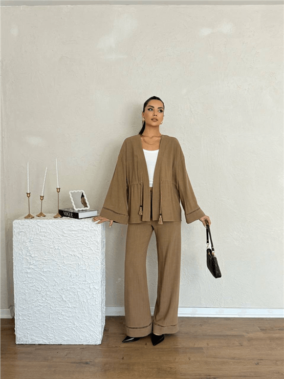 Nesil Y26 Eu2122 Kahve Kadın Pantalonlu İkili Takım S-Xl