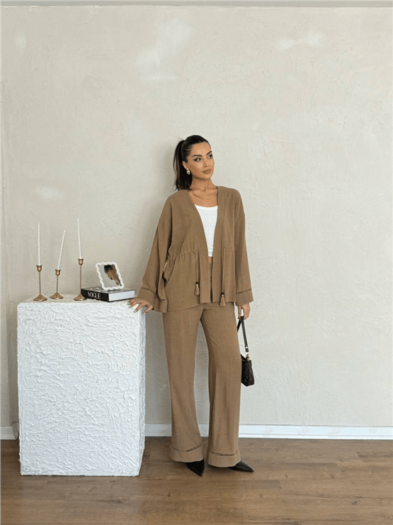 Nesil Y26 Eu2122 Kahve Kadın Pantalonlu İkili Takım S-Xl
