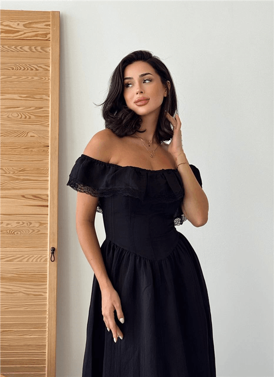 Nesil Y26 Eu3136 Siyah Kadın Kolsuz Elbise S-Xl