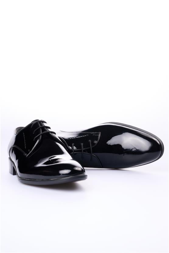 Nevzat Zöhre 1566 Siyah Açma Erkek Deri Pvc Klasik Ayakkabı