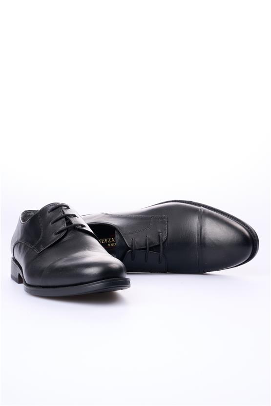 Nevzat Zöhre 1825 Siyah Erkek Deri Pvc Klasik Ayakkabı