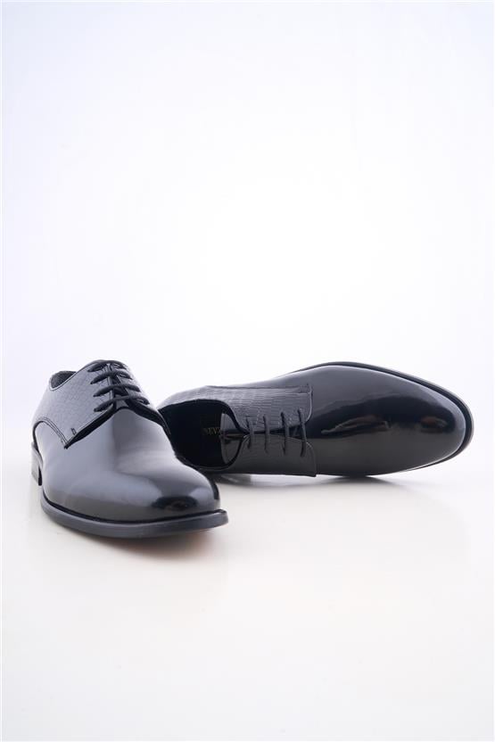 Nevzat Zöhre 1826-4 Siyah Rugan Erkek Neolit Ayakkabı