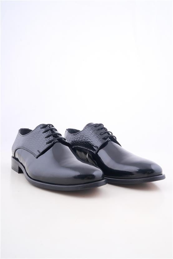 Nevzat Zöhre 1826-4 Siyah Rugan Erkek Neolit Ayakkabı