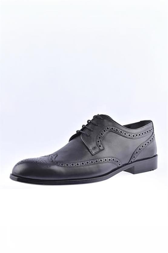 Nevzat Zöhre 837 Siyah Erkek Deri Pvc Klasik Ayakkabı