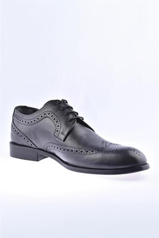 Nevzat Zöhre 837 Siyah Erkek Deri Pvc Klasik Ayakkabı