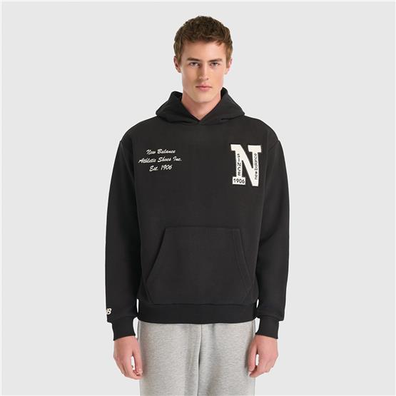 New BalanceUNH3534-BK Sıyah Erkek Kapüşonlu Sweatshırt
