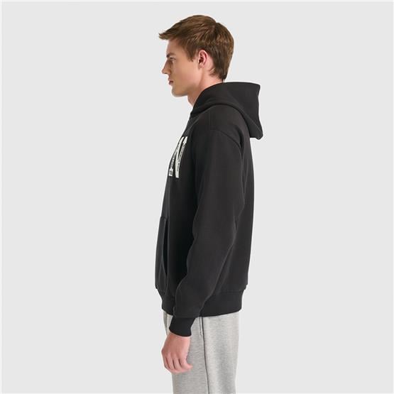 New BalanceUNH3534-BK Sıyah Erkek Kapüşonlu Sweatshırt
