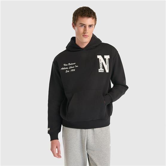 New BalanceUNH3534-BK Sıyah Erkek Kapüşonlu Sweatshırt