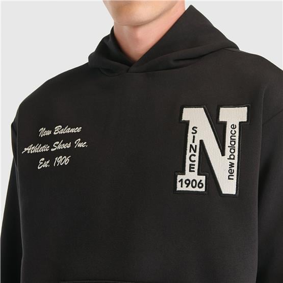 New BalanceUNH3534-BK Sıyah Erkek Kapüşonlu Sweatshırt