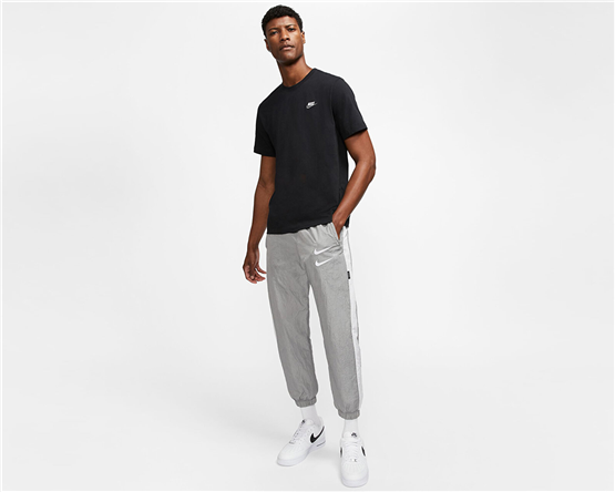 Nıke Ar4997 Sportswear Club T-Shırt 014 Black/Whıte/Dark Grey Erkek T-Shırt