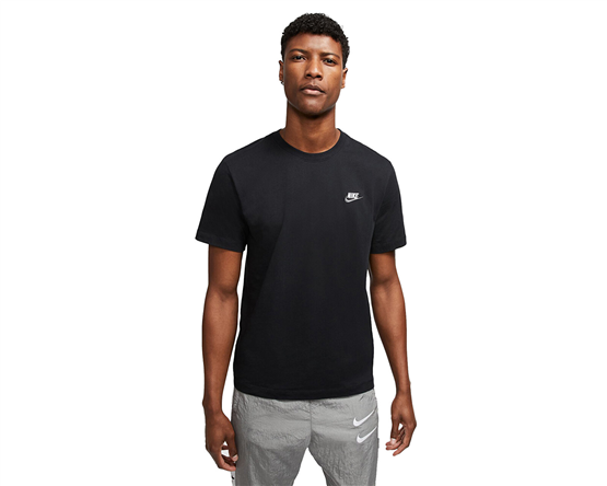 Nıke Ar4997 Sportswear Club T-Shırt 014 Black/Whıte/Dark Grey Erkek T-Shırt