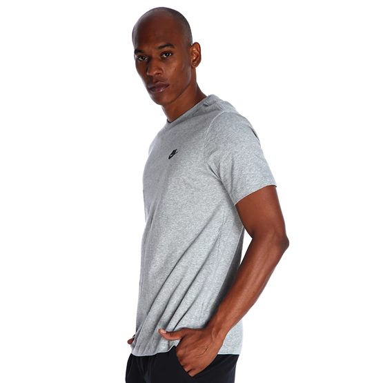 Nıke Ar4997 Sportswear Club T-Shırt 064 Dk Grey Heather/Black Erkek T-Shırt