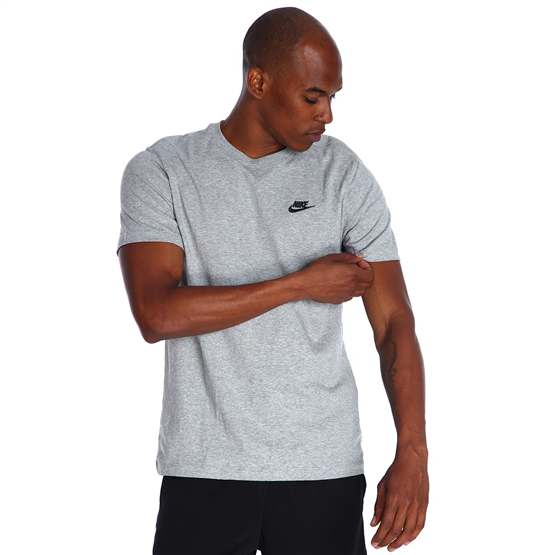 Nıke Ar4997 Sportswear Club T-Shırt 064 Dk Grey Heather/Black Erkek T-Shırt