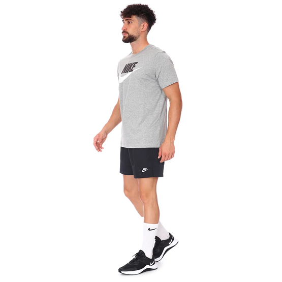 Nıke Ar5004 Sportswear T-Shırt 063 Dk Grey Heather/Black/Whıte Erkek T-Shırt