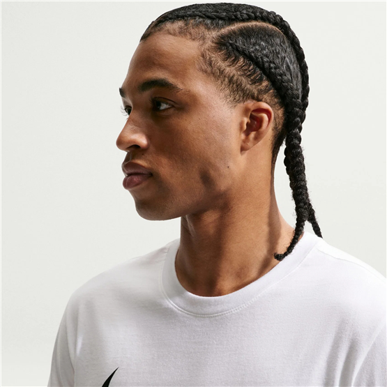 Nıke Dc5094 Sportswear Swoosh T-Shırt 100 Whıte/Black Erkek T-Shırt