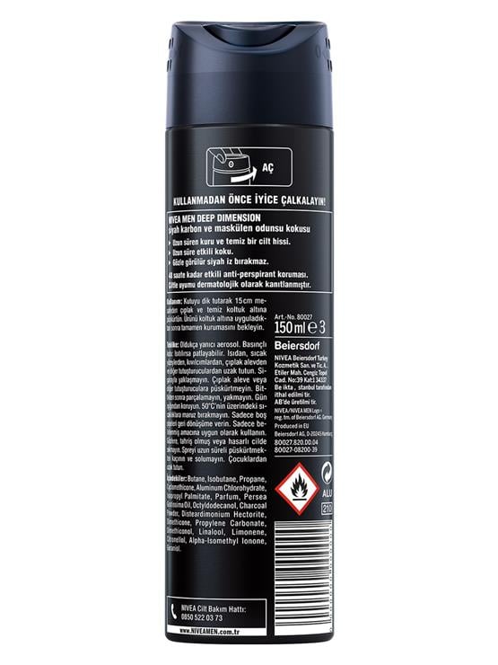 NIVEA 150ML DEO  DEEP ERKEK