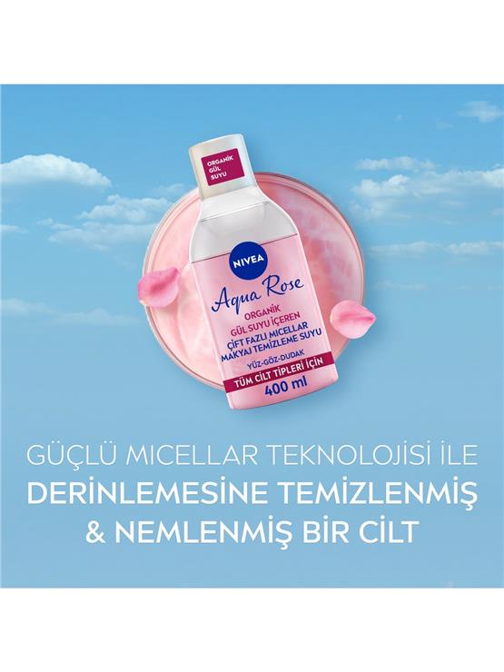 NIVEA 400ML MICCELAR AIR ROSE YUZ TEMIZLEME SUYU