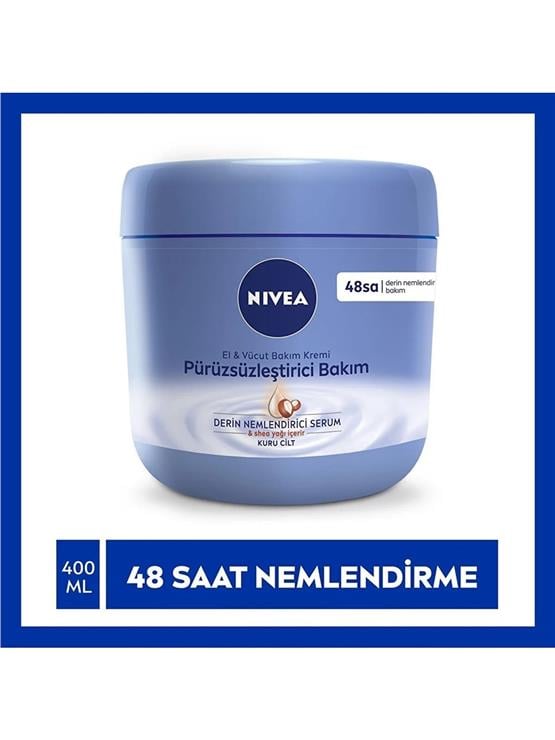 NIVEA 400ML PURUZSUZ.EL&VUC.BAKIM KREMI