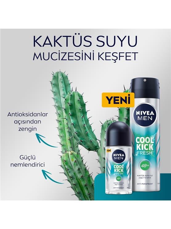 NIVEA 50ML ROLL-ON MEN COOL KICK FRESH