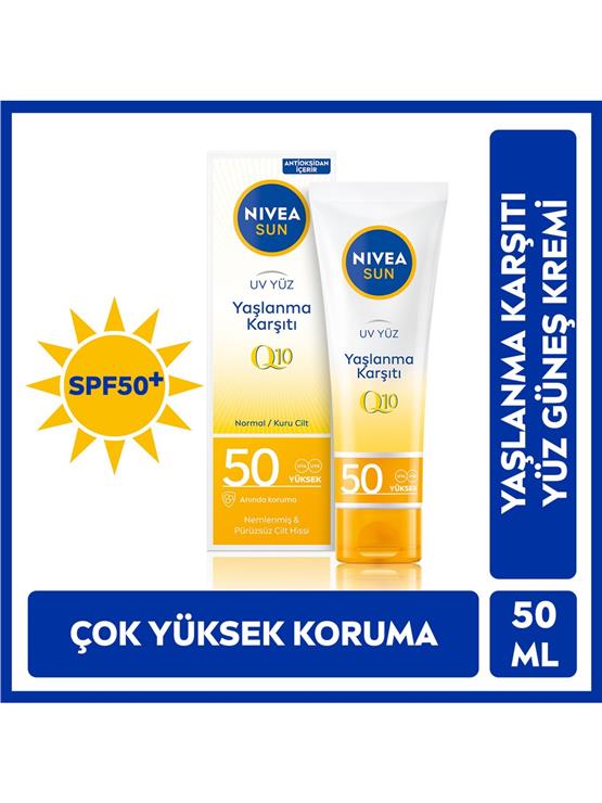 NIVEA SUN 50 ML YUZ KREMI ANTIAGE SPF 50