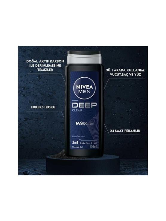 NIVEA.500ML D.JELI MEN  DEEP DIMENSION CLEAN