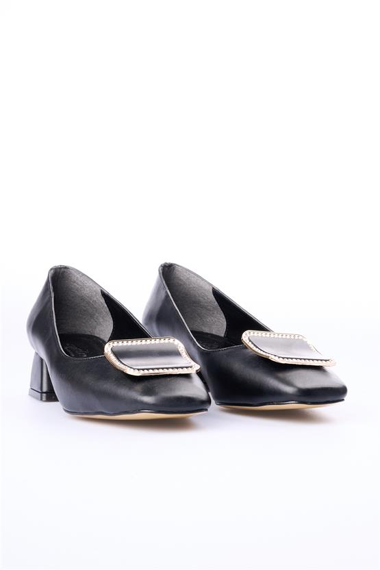 Oflaz 1006 Yd195 Siyah Cilt Kadın Klasik Ayakkabı