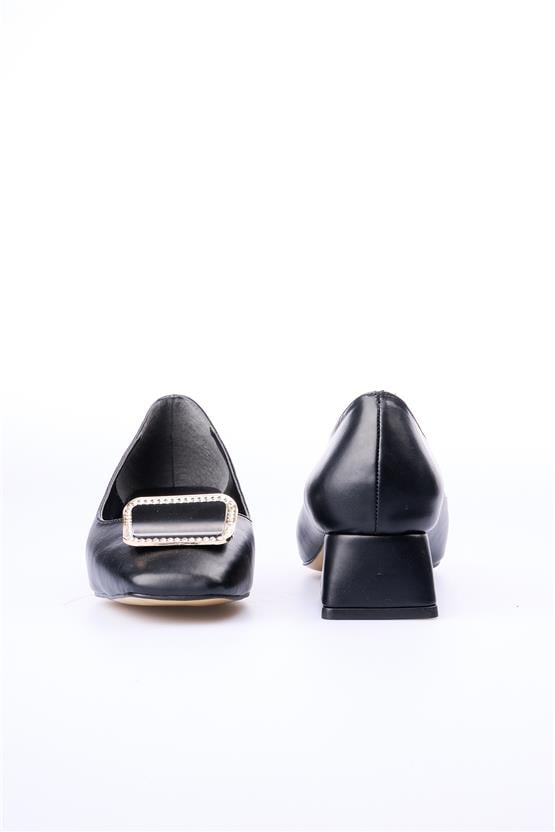 Oflaz 1006 Yd195 Siyah Cilt Kadın Klasik Ayakkabı