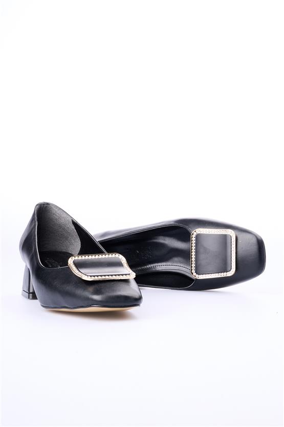 Oflaz 1006 Yd195 Siyah Cilt Kadın Klasik Ayakkabı