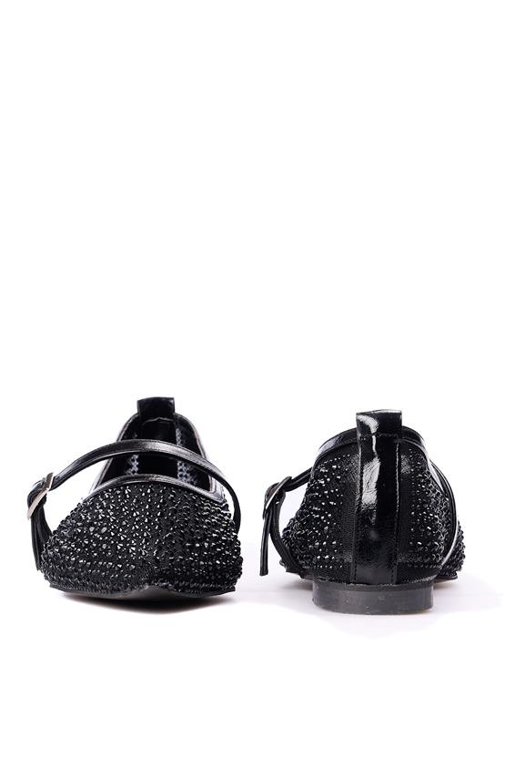 Oflaz 1135Y B515 Sıyah Fıle Bayan Babet Ayakkabı