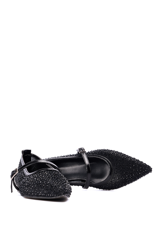 Oflaz 1135Y B515 Sıyah Fıle Bayan Babet Ayakkabı