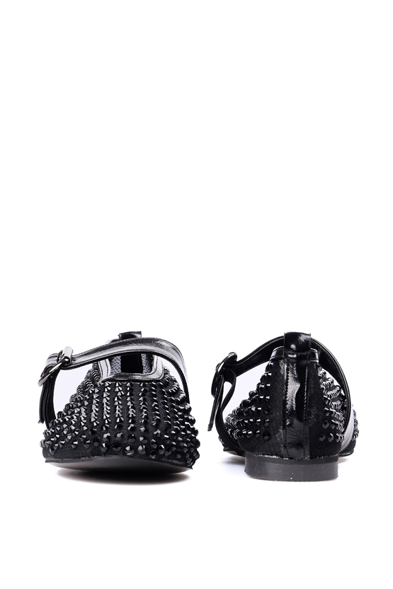 Oflaz 1135Y B517 Sıyah Fıle Bayan Babet Ayakkabı