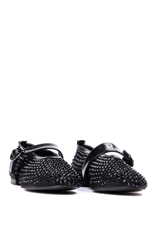 Oflaz 1135Y B517 Sıyah Fıle Bayan Babet Ayakkabı