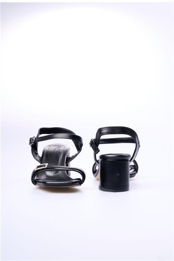 Oflaz 1143 Y132 Siyah Cilt Kadın Klasik Ayakkabı