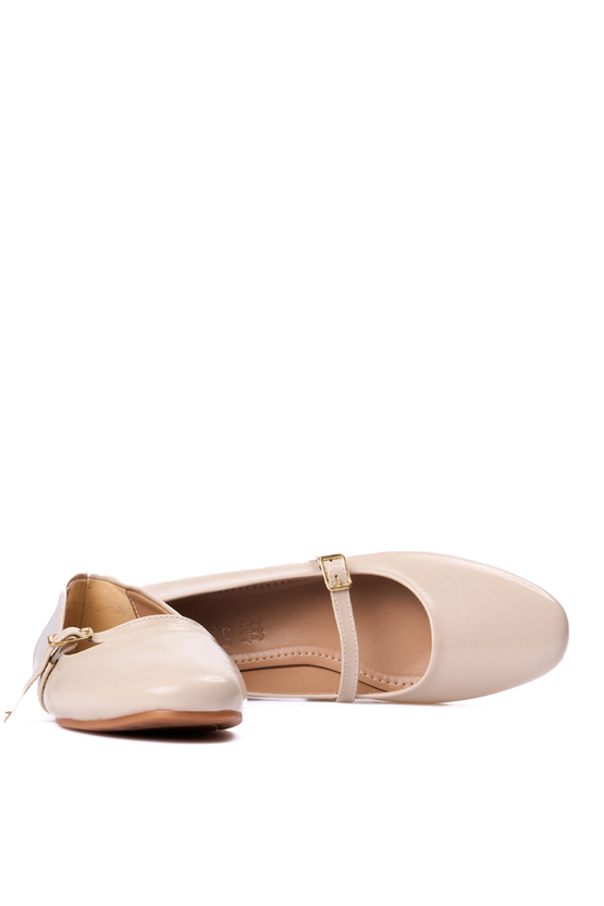 Oflaz 115-052 Bej Rustık Bayan Babet Ayakkabı