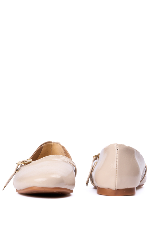 Oflaz 115-052 Bej Rustık Bayan Babet Ayakkabı