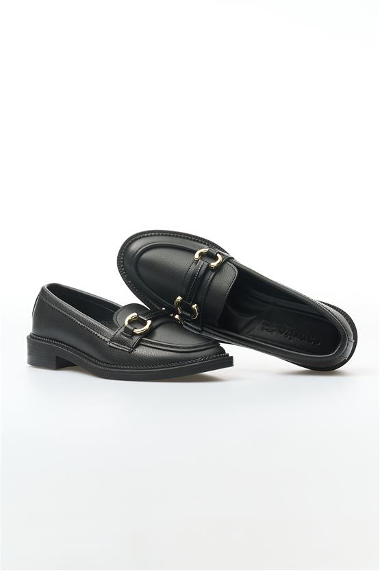 Oflaz 1152 201 Siyah Kadın Loafer Ayakkabı