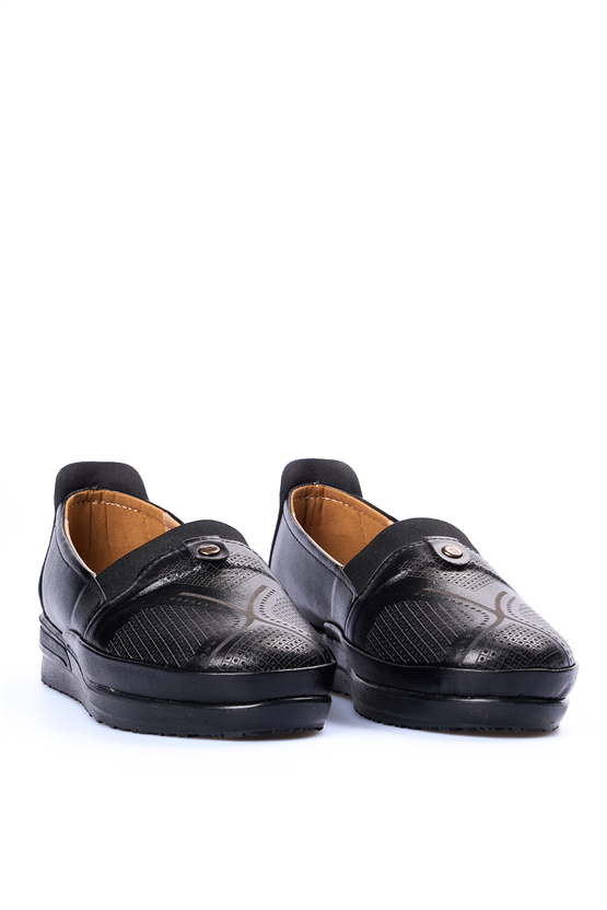 Oflaz 1194Y 379 Sıyah Cılt Bayan Comfort Ayakkabı