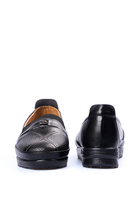 Oflaz 1194Y 379 Sıyah Cılt Bayan Comfort Ayakkabı